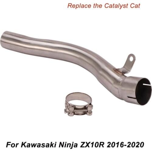 For Kawasaki Ninja ZX10R 2016-2020 Motorcycle Remove Catalyst No Cat Mid Link Pipe Connect Tube