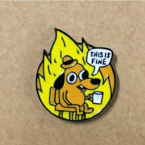 This Is Fine Enamel Pin Brooch