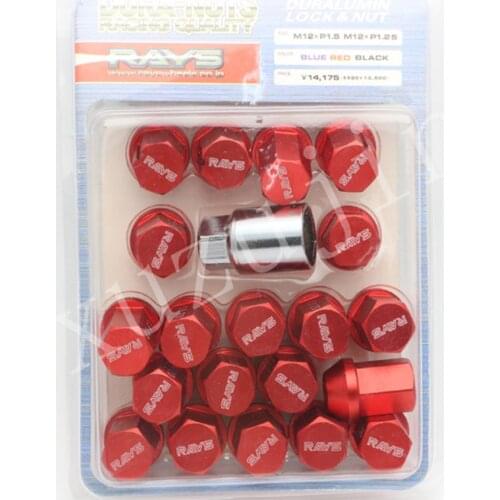 35MM Length Wheel Lug Nuts Lock M12x1.5/M12 x 1.25 20pcs With One Lock
