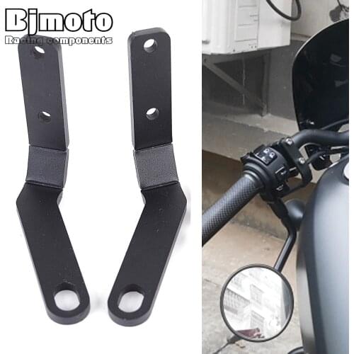 Motorcycle Handlebar Rear View Side Mirror Spotlight Bracket For Honda Rebel 500 300 CMX300 CMX500 2019 2020 2021