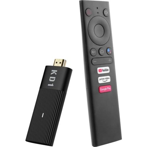 MECOOL KD1 Mini TV Stick UHD 4K Media Player Android 10.0 Amlogic S905Y2 TV Dongle HDR10 2GB/16GB 2.4G/5G WiFi Voice Control