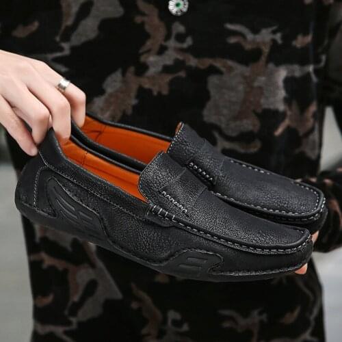 BG Leather Shoes Male Spring And Autumn New Casual Shoes Leather Shoes Male Leather Shoes Soft Cowhide Breathable Business Mens