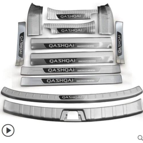 High-quality stainless steel Scuff Plate/Door Sill and Rear bumper Protector For Nissan Qashqai J11 2016 2017 2018 ,Car-styling