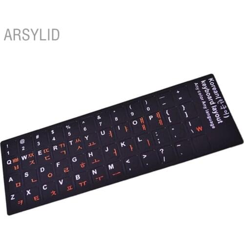 2pcs Korea Language Desktop computer frosting Letters Sticker Super Durable Keyboard Sticker notebook Alphabet Keyboard