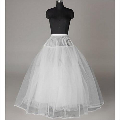 New Petticoat Long Tulle Skirts Three Layers Womens Underskirt For Wedding Dress White/Black
