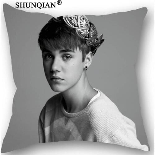 New Nice Justin Bieber Pillowcase Wedding Decorative Pillow Case Customize Gift For Pillow Cover