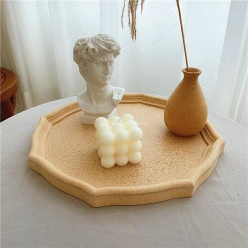 Simplicity Wooden Storage Trays Relief Decorative Cosmetic Container Bedroom Desktop Perfume Organizer Home Retro Decoration