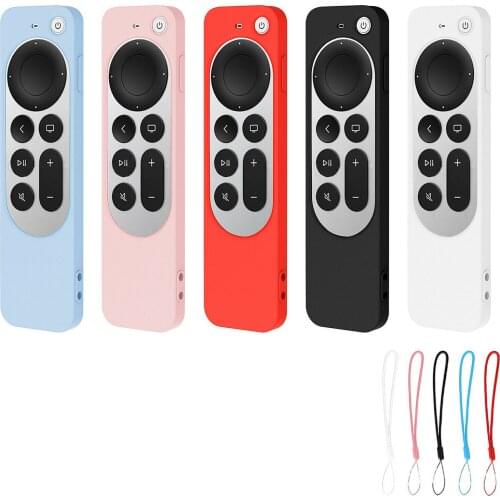 2021 Remote Slicone Cover Case For Apple TV 4K 6th Gen Remote Control Covers 6Gen Remote Case Silicone Soft Protective Skin Case