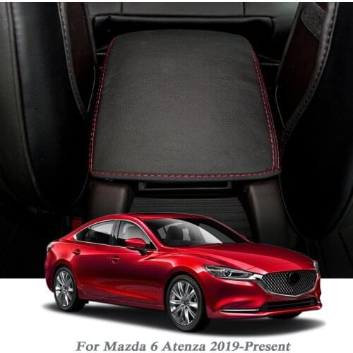 Car Styling Leather Car Armrest Pad Covers For Mazda 6 Atenza 2019-Present Internal Accessories