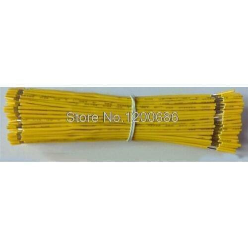 40CM 5 mm half strip off UL 1007 20AWG YELLOW 20piece/lot super flexible 20 AWG PVC insulated Wire Electric cable, LED cable