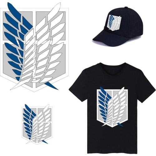Attack On Titan Iron On Transfers For Clothing Anime Stickers Attacking Giant Patch Applique Patches On Clothes Thermo Sticker