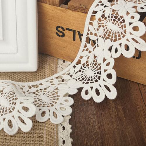 High quality cotton 7cm hollow water-soluble embroidery lace DIY handmade accessories of clothing materials