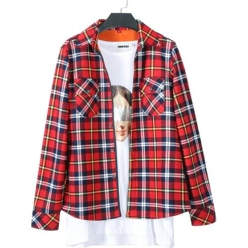 2020 New Women Winter Warm Flannel Plaid Blouse Fashion Long Sleeve Turn Down Collar Pocket Velvet Shirt Tops Blusas Feminina