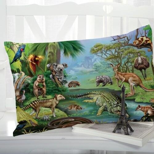 1pc Pillow cover Pillow case Luxury Bedding Pillowcase Pillowcovers decorative 50x70 Customizable size 3D Print animal crocodile