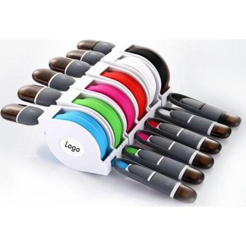 2 in 1 Retractable Charging Cable USB To Micro Usb & Lightning Fast Charge Cable For iphone Andriod Fast Charger Wire