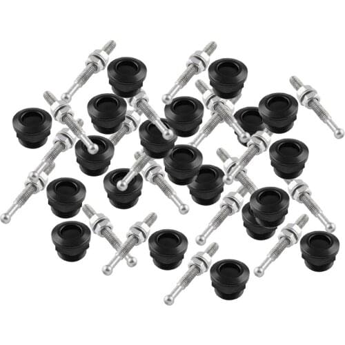 20pcs Vehicle Hood Pin Locking 7/8 "Quick Release Push Button Black
