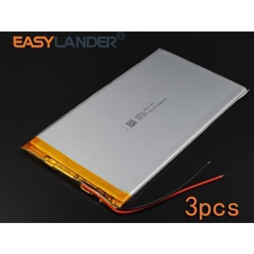 3pcs/Lot 3.7V 5200mAh Rechargeable li Polymer Li-ion Battery For Bluetooth Notebook Tablet PC electronics safety lamp 3377140