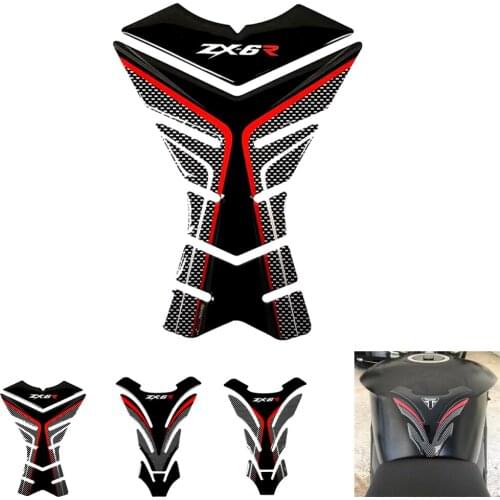 3D Motorcycle Tank Pad Protector Decal Stickers Case for Kawasaki ZX6R ZX-6R ZX-6RR Tank