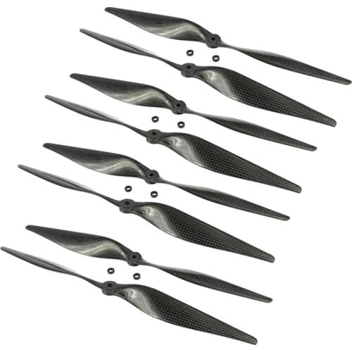 4Pairs 13x6.5 3K Carbon Fiber Propeller CW CCW 1365 CF Props for DIY RC Quadcopter Hexacopter Multi Rotor