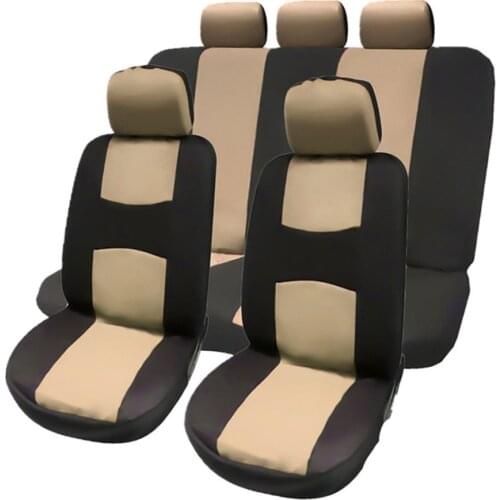 9pcs New Style Breathable Front Rear Universal Car Seat Covers Luxury Cute Auto Car Seat Covers Vehicles Accessories