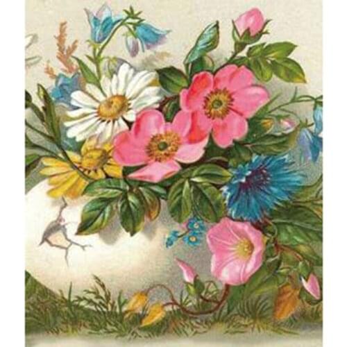 Diamond Painting 5D DIY Flower Painting Vase Flower Scenery Picture Square/Round Diamond Cross Stitch Embroidery Decor WG3136