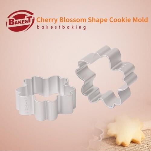 BAKEST 10pcs/lot Cherry Blossom Shape Cookie Mold Hot Sale DIY Aluminum Alloy Biscuit Cutter