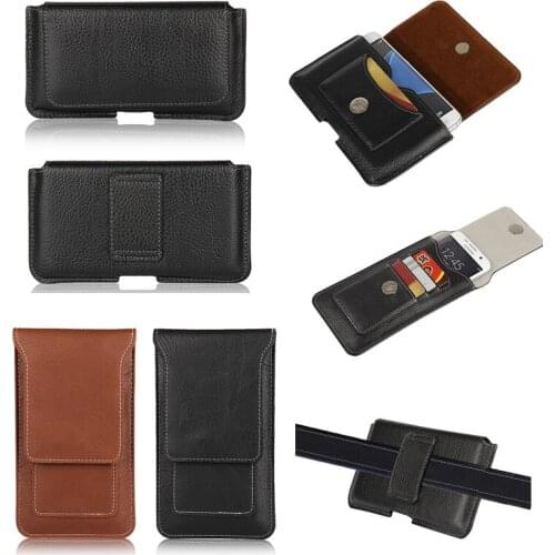 PU Leather Pouch Case For Xiaomi Mi A2 A1 8 8 SE Explorer 6 6X 5X 5 Plus 5C Universal Belt Clip Holster Bag Cover Coque Capinhas