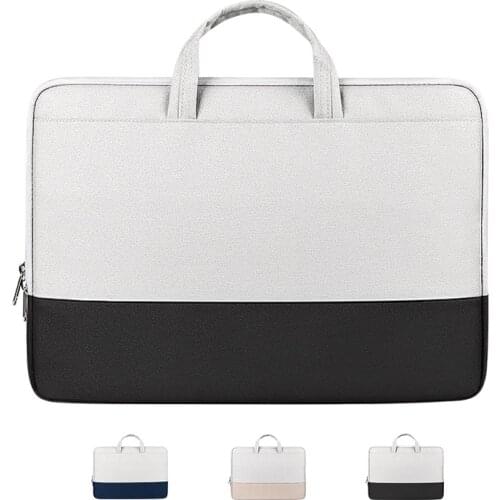 Laptop Sleeve Bag Waterproof Polyester Patchwork MacBook Air Pro Briefcase Laptop Cover for Huawei Xiaomi Dell Notebook Handbag