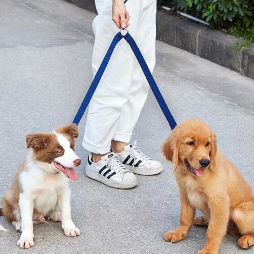 Double Pet Leash,Durable Nylon Material,Colorful and Easy to Use with Two Dogs or Cats,for Walking