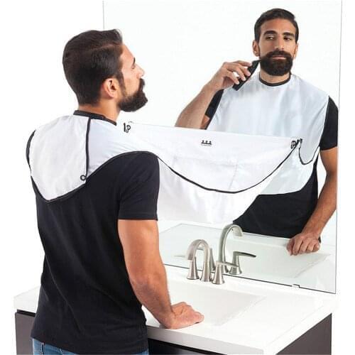 Unisex Facial Hair Beard Shave Haircut Apron Mens Reusable Hair Shave Beard Catcher Apron Cloth Household Barber Accessories