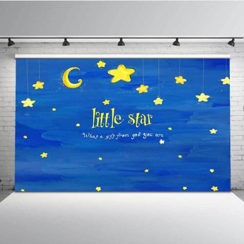 Mehofoto Little Star Newborn Photography Backdrops Baby Shower Blue Photo Booth Backgrounds Studio 770