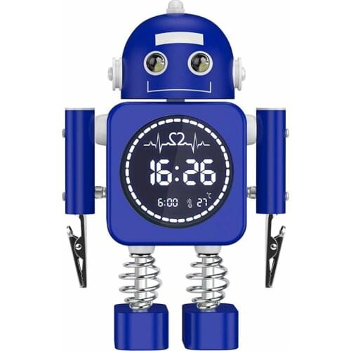 Kids Alarm Clock, Robot Alarm Clock for Children Sleep Trainer, Digital Alarm Clock,Alarm Clock with Snooze Mode