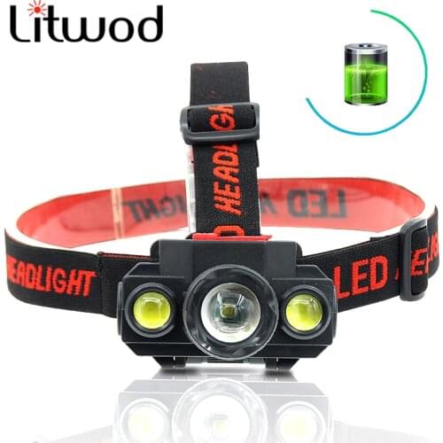 XP-G Q5 COB Led Headlight Zoomable Fishing Headlight USB Rechargeable 18650 Battery Headlight Head Flashlight Camping Light