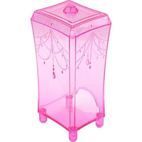 Makeup Cotton Storage Box Coffee Cosmetic Cotton Storage Box Remover Simple Convenient Transparent Plastic Storage Boxes