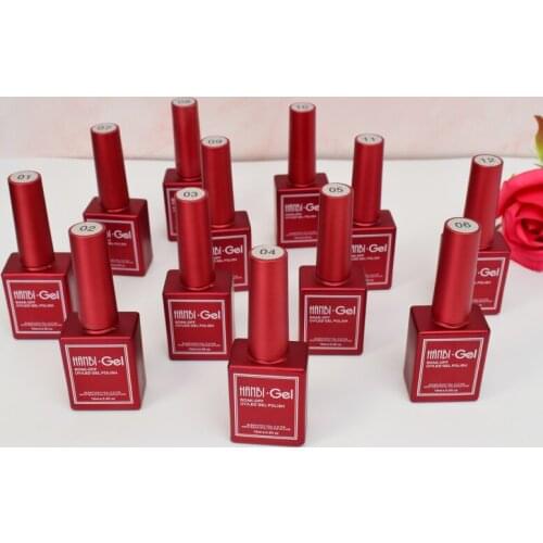 12 Color Red Series Nail Polish 15ml For Home DIY Professional Salon Nails Art Gels Soak Off UV Gel Nail Gel Polish Cosmetics