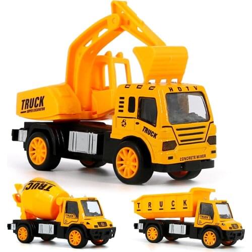 Mini Excavator Blender Dumper Tractor Truck Model Car Toys Engineering Vehicle Kids Educational Toys for Children Gifts