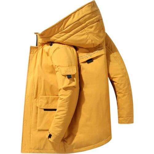 2021 Winter New Mens Mid-Length Couples Wear Tooling Mens Casual Down Jacket Jacket Men