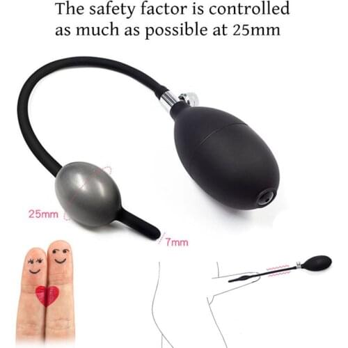 New Inflatable Male Penis Plug Silicone Expandable Urethral Sound Catheter dilator Fetish SM Adult Sex Toys Masturbation massage