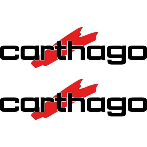 For 2 x carthago 65cm 18cm aufkleber sticker wohnmobil camper wohnwagen caravan Car Styling