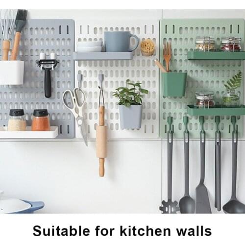 Pegboard Wall Shelves Mounted Organizer for Decoration No Drilling Easy Assembly ALI88
