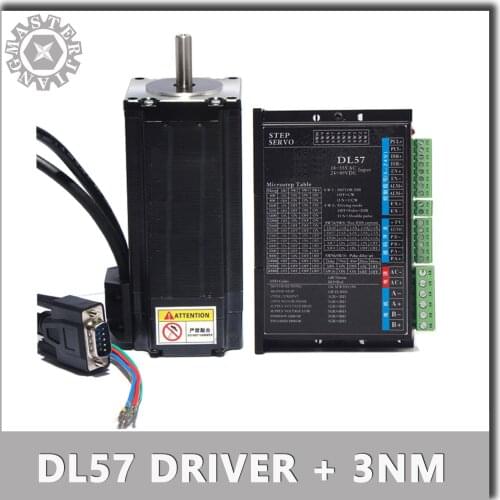 Nema 23 3NM Stepper Motor DL57 Stepper Servo Driver 57HSE3N Motor+DL57 Hybrid Closed-loop High Performance step servo drive