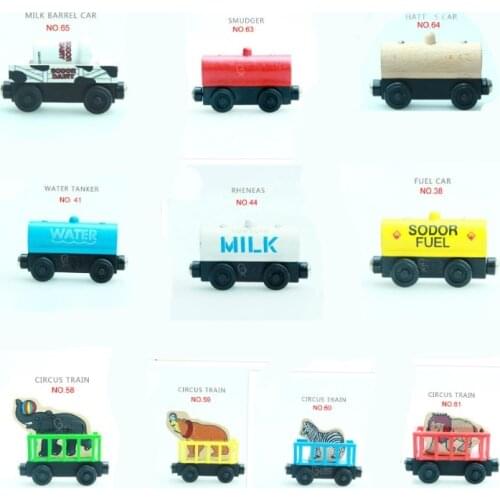 New Wood Train Slot Magnetic Trains Tenders Trailer Wooden Railway Trains Toy Mini DIY Car Kids Gifts Fit Thom as Biro Tracks