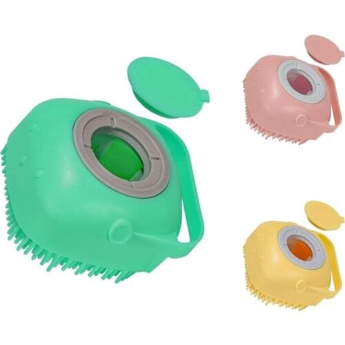 Practical Dog Silicone Rubber Pet Dispenser Brushes for Dog CatsShower Grooming
