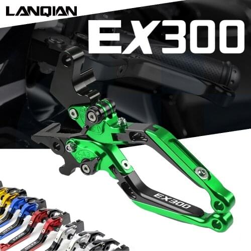 Motorcycle Adjustable Folding Extendable Brake Clutch Levers For Kawasaki EX300 EX 300 2013 2014 2015 2016 2017 2018 Accessories