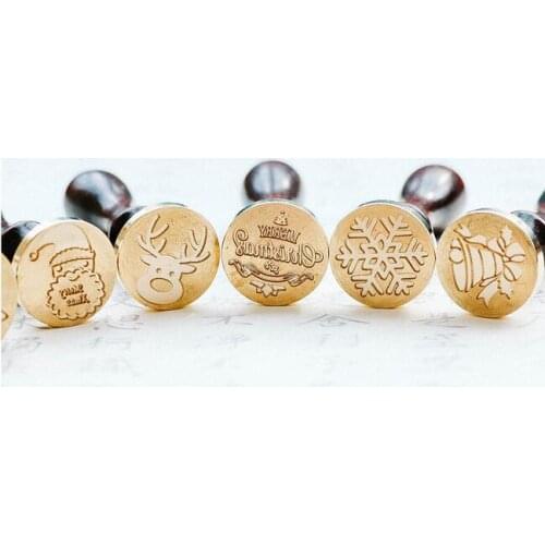 Retro Merry christmas wax seal stamp jingle bell Snowflake Santa Claus deer sock tree christmas gifts Stamp Wax sealing Stamp