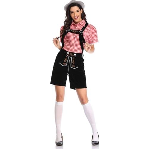 Sexy Womens Lederhosen Oktoberfest Beer Festival Bavarian German Stag Do Fancy Dress M-XL SM3328