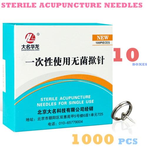 Ear Press Needle 1000 Sterile Acupuncture Needles For Single Use Massage Needle Auricular 0.22/0.20/0.25mm