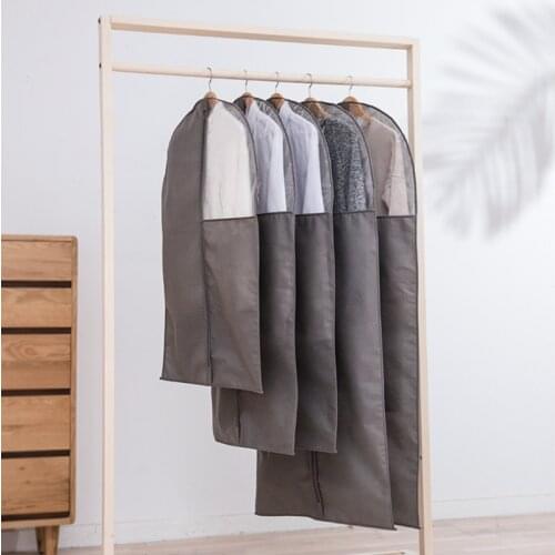 Hanging Garment Suit Dress Dust Cover Translucent Clothes Dust Cover Zipper Protector Fur Coat Storage Bag Moistureproof