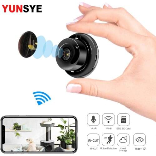 YUNSYE 1080P mini camera WIFI camera smart home surveillance camera infrared night vision motion detection baby monitor V380 Pro