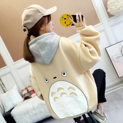 Women Harajuku Kawaii Hoody Sweatshirt Anime Cartoon Loose Long Sleeve Hoodies Female Girls Casual Pullover Clothes Street Top